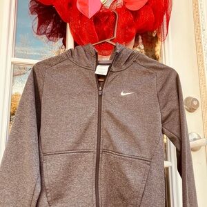 Nike Kids Charcoal Full-Zip Hoodie